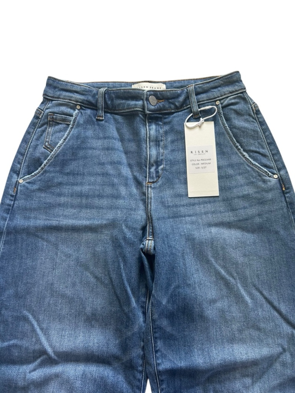 Risen Cropped Slouchy Cropped
Barrel Jeans NWT Sz 27 boho chic Baggy minimalist - Picture 8 of 16